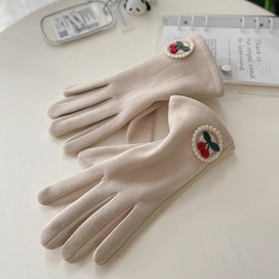 开车骑车电动车女士防寒保暖骑行 天加绒加厚薄款 手套女春秋款 冬季