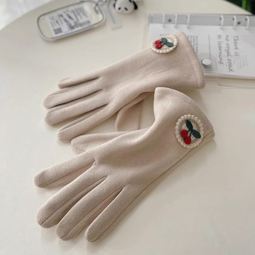 手套女春秋款加绒保暖骑行