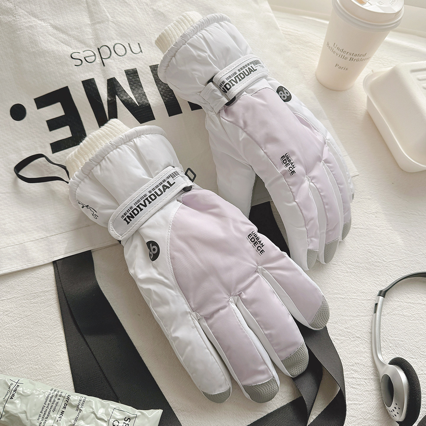 滑雪手套女士冬天防风防寒加绒