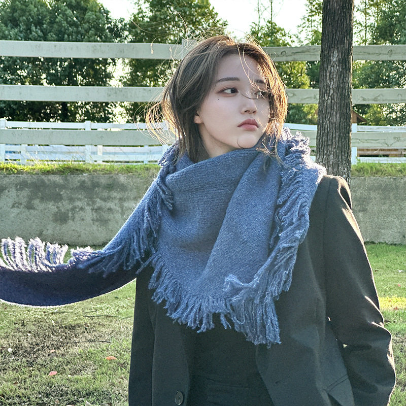 披肩高端大气上档次秋冬高级感韩国百搭流苏外搭三角巾羊毛围巾,服饰配件/皮带/帽子/围巾,防晒披肩,淘宝优惠券,粉丝福利购,淘宝优惠卷