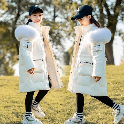 中大童羽绒款爆款2025新款儿童羽绒服中长款女童韩版保暖冬季外套