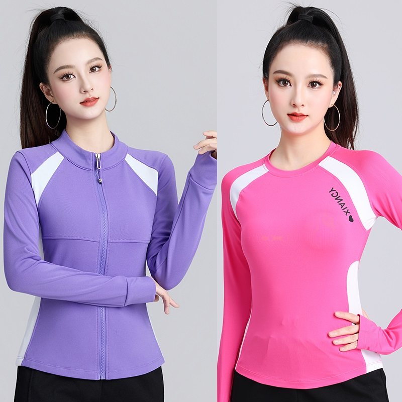 新款长袖运动服女上衣T恤健身服卫衣跑步体操速干衣广场舞蹈服装,运动服/休闲服装,运动T恤,淘宝优惠券,粉丝福利购,淘宝优惠卷