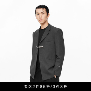 Unawares.男女同款 定制金属插销扣千鸟格单排扣西装