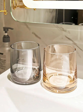 酒店漱口杯家用情侣玻璃牙杯北欧风洗漱杯宾馆水杯民宿客栈刷牙杯