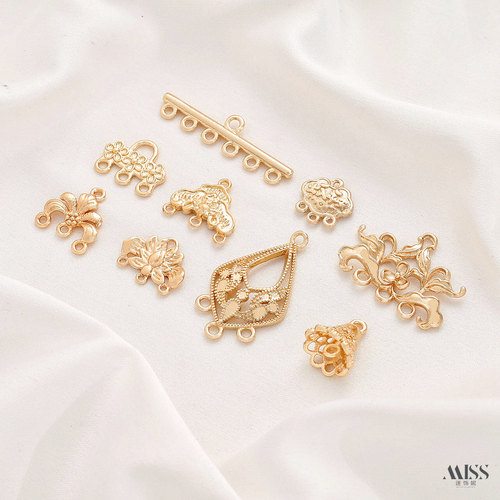 祢饰妮铜镀真金保色多挂流苏吊坠