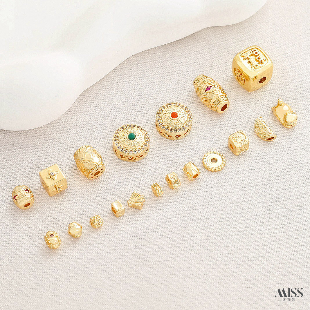 祢饰妮铜镀18K真金保色隔珠