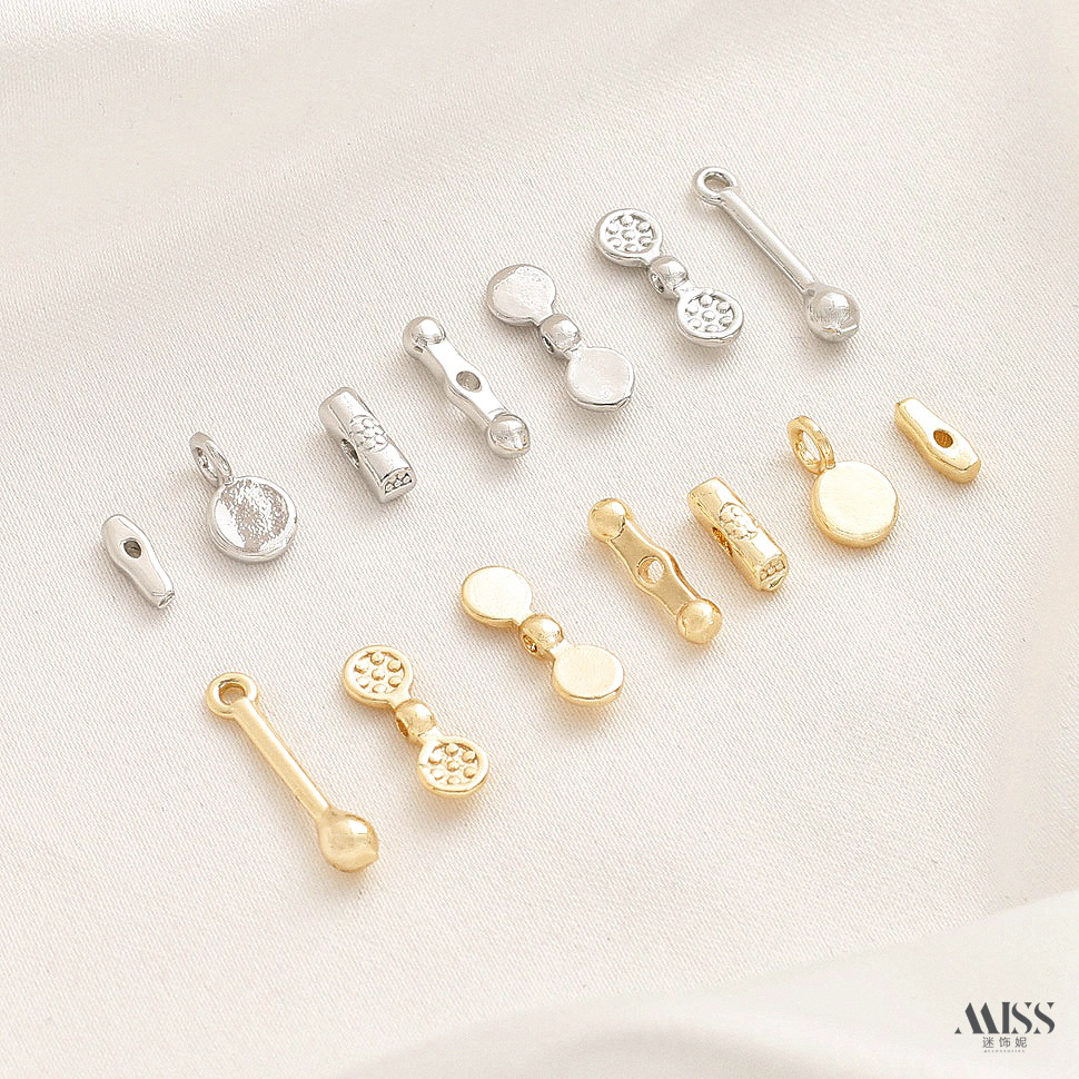 祢饰妮铜镀真金圆片隔珠吊坠