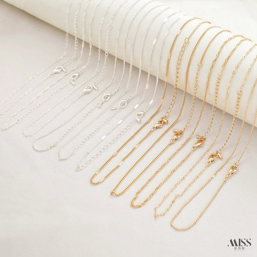 祢饰妮铜镀真金素链锁骨链裸链