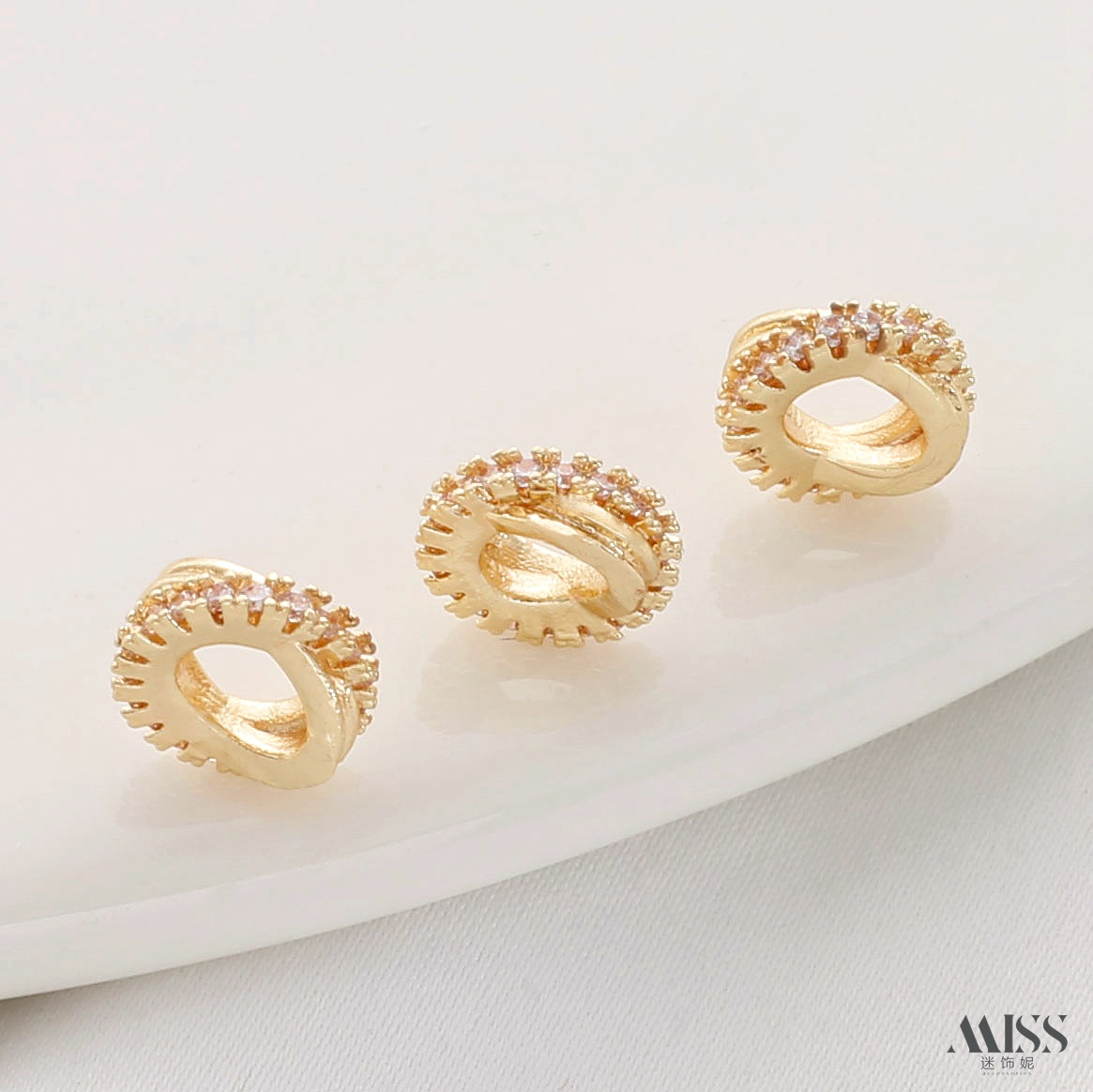 祢饰妮铜包金保色隔珠隔片