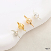 14K包金保色银色圆球磁铁扣圆珠形磁扣手链球形吸铁扣diy饰品配件