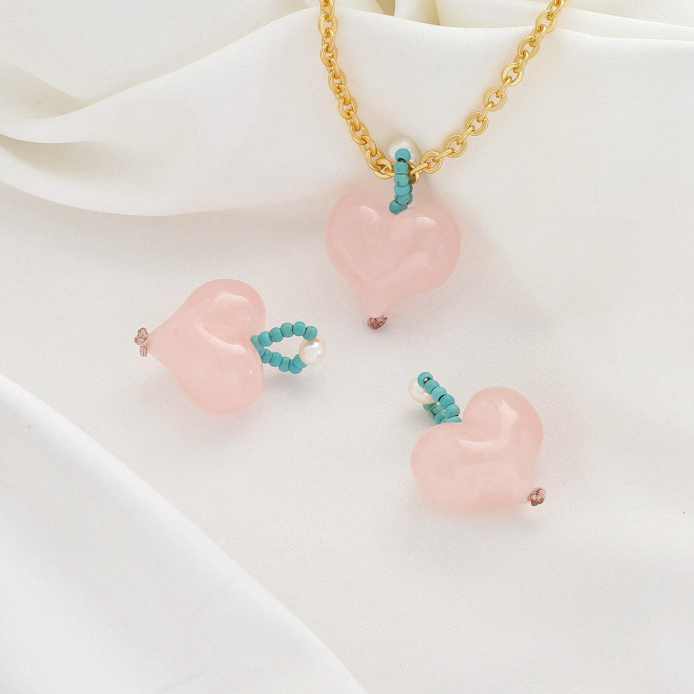 天然粉晶淡水珍珠屁桃吊坠桃心爱心挂件diy手工手链项链吊饰配件,饰品/流行首饰/时尚饰品新,项坠/吊坠,淘宝优惠券,粉丝福利购,淘宝优惠卷