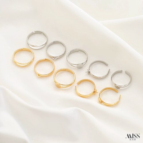 祢饰妮女士铜镀金日韩强保色戒指