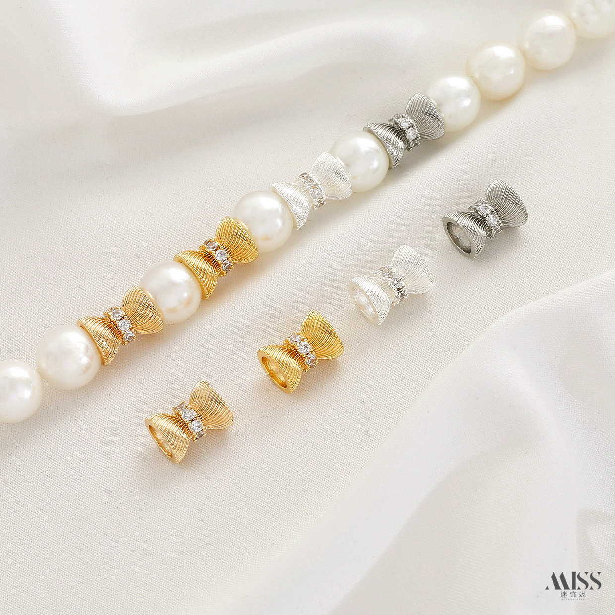 祢饰妮铜镀真金高保色小蛮腰隔珠