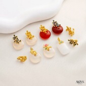 雪香兰桂馥兰香天然玛瑙公主扣平安无事牌吊坠diy项链吊饰品配件