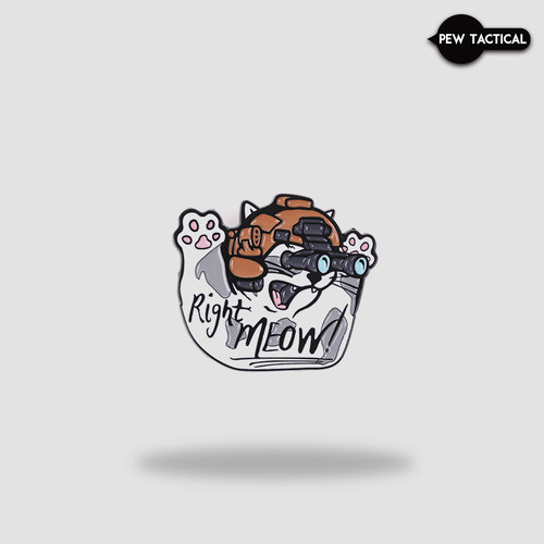 PEW TACTICAL 急急猫 RIGHT MEOW! 金属徽章胸针配饰个性别针HZ02