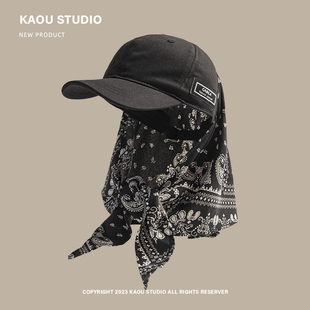 腰果花嘻哈头巾帽子美式 潮牌男女百搭街头鸭舌帽亲子百搭棒球帽夏