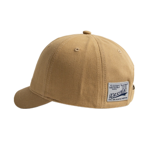 侧面贴布3cm短帽檐鸭舌帽子男款日系百搭小帽檐软顶时尚女棒球帽