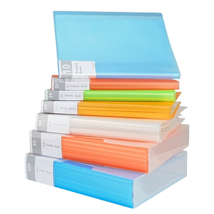 博美乐a4纸文件夹插页透明资料册80页乐谱夹文件多层活页夹卷子整理收纳册本夹子图纸夹资料夹档案夹办公用品