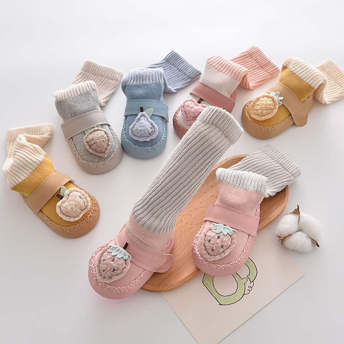 婴儿地板袜冬季纯棉防滑宝宝室内