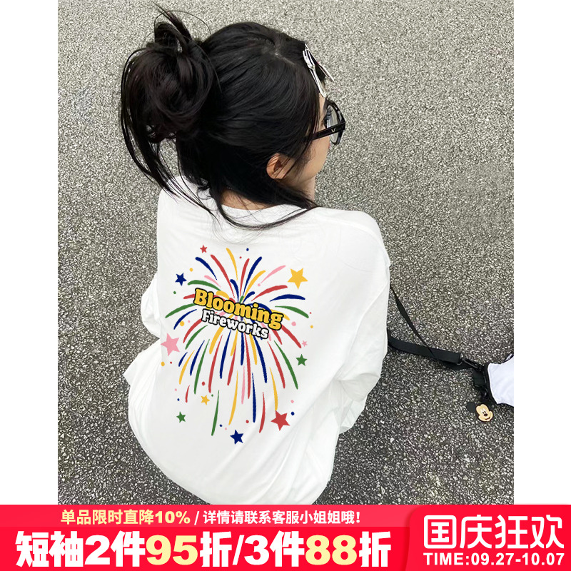 短袖韩系ins风超火宽松百搭正肩