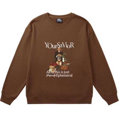 vintage古着感美拉德穿搭卫衣