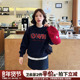 高级感宽松超显白藏蓝色卫衣女2025秋冬新款 宽松百搭重磅加绒上衣