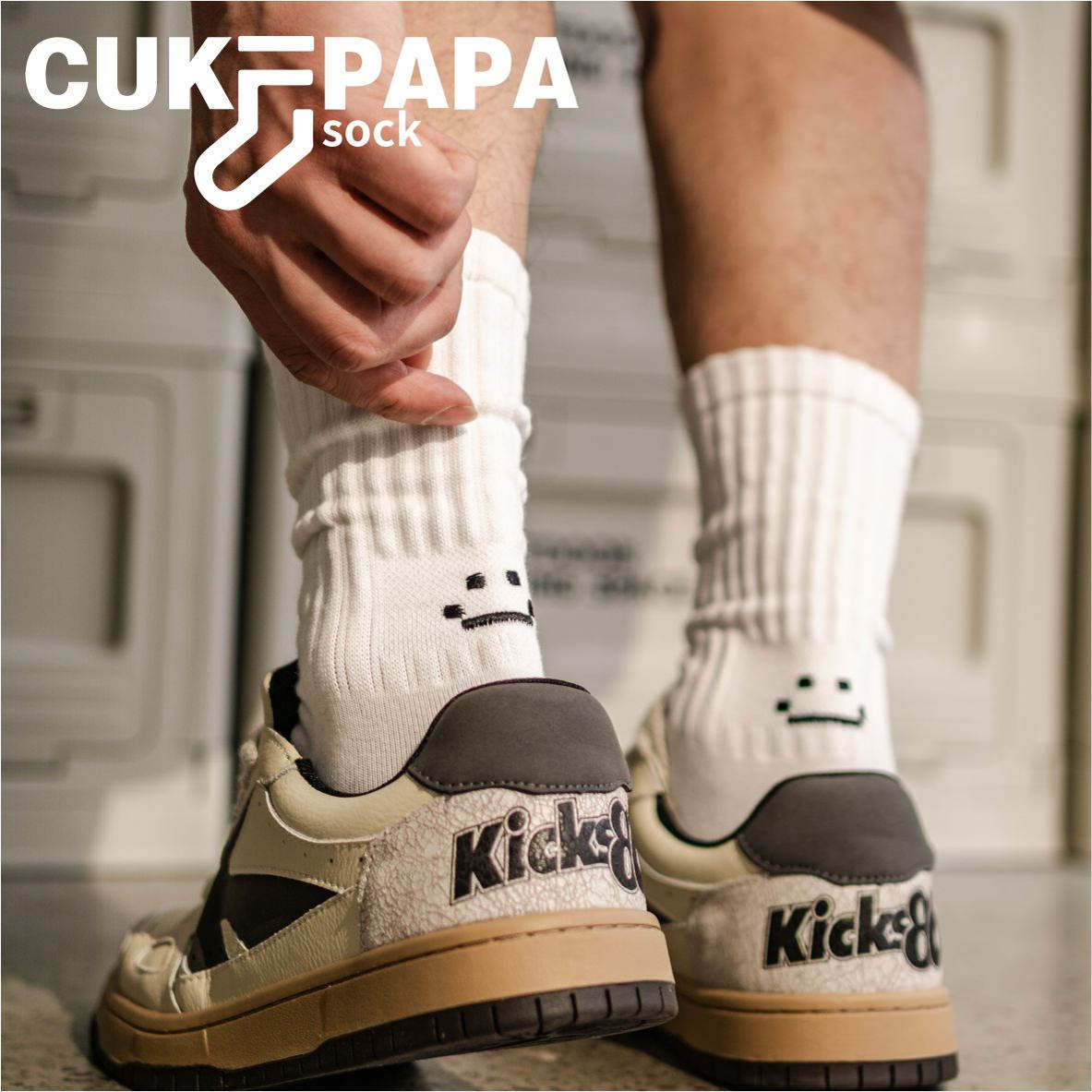 后跟笑脸男款袜子夏季运动袜