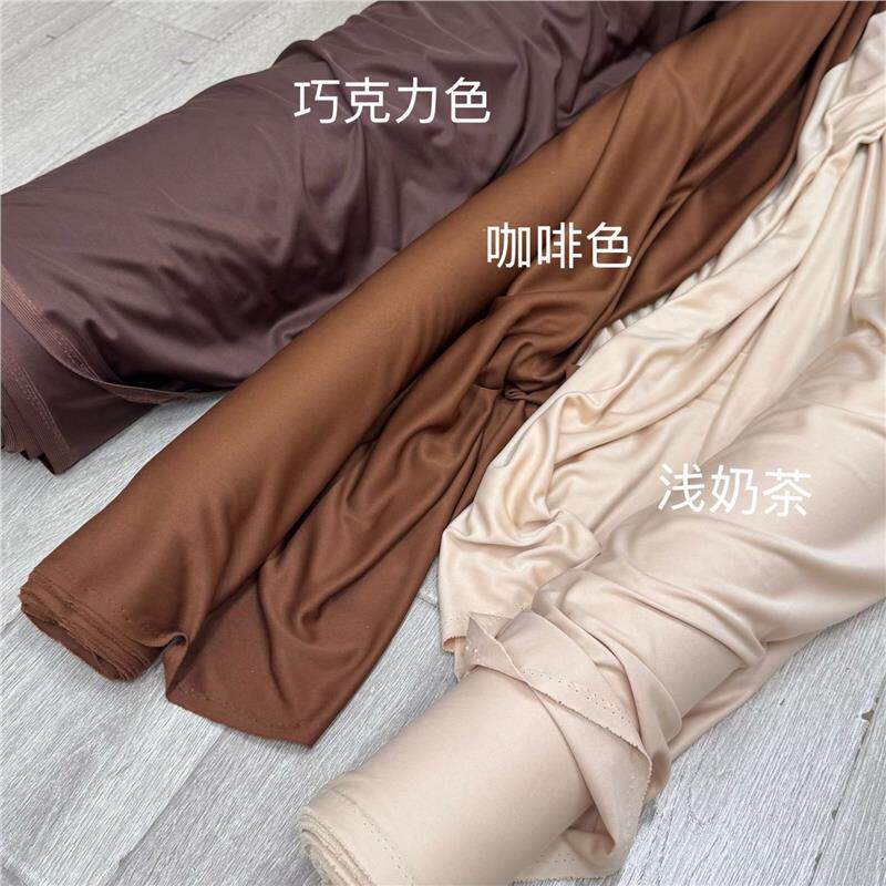 巧克力色咖啡色浅奶茶色香槟色布料婚礼背景装饰布幔舞台布置布幔