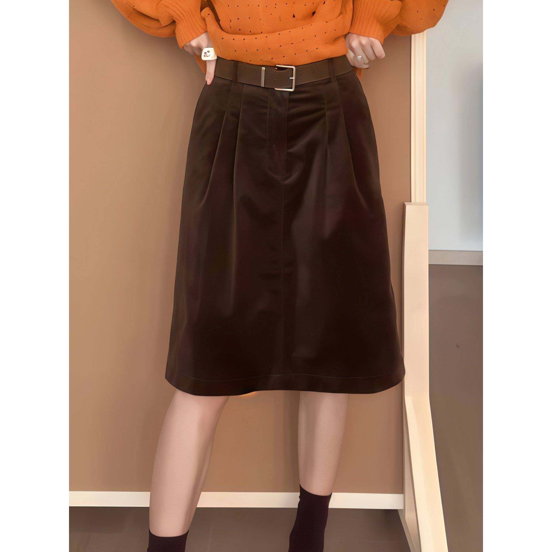 覆古中长款灯芯绒半身裙女2026春季新款大码胖MM通勤显瘦a字0117w,女装/女士精品,半身裙,淘宝优惠券,粉丝福利购,淘宝优惠卷