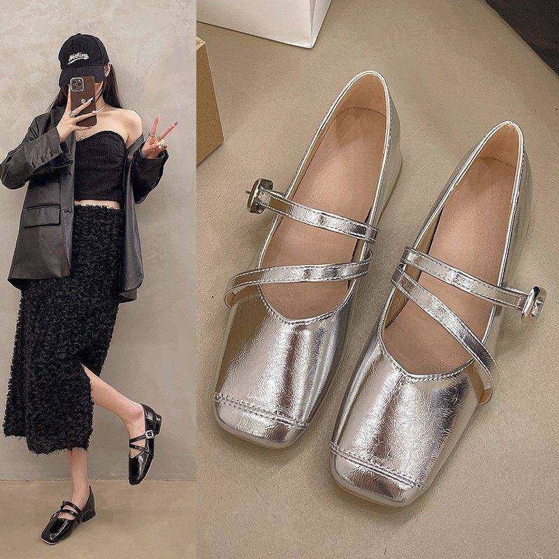 春季法式玛丽珍鞋女2026新款方头浅口平底大尺码配裙子粗跟0117z,女鞋,浅口单鞋,淘宝优惠券,粉丝福利购,淘宝优惠卷