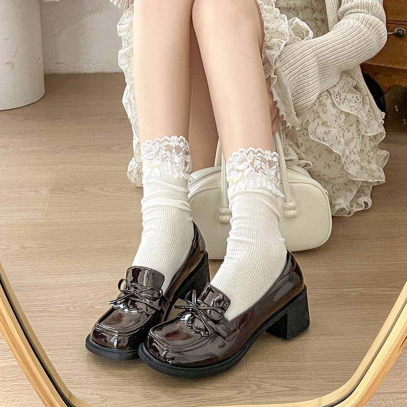 春季院蝴蝶结粗跟小皮鞋女2026新款百搭英伦风制服玛丽珍单0117z,女鞋,浅口单鞋,淘宝优惠券,粉丝福利购,淘宝优惠卷