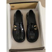 黑色女式 女式 平底鞋 春季 2026新款 英伦风格 小皮鞋 0205z