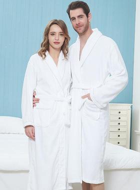 秋冬浴袍女白色四季通用情侣睡衣秋冬男士睡袍1009c