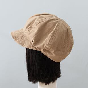 贝雷帽女春鸭舌覆古八角画家帽子女款夏季轻薄显脸小0320r