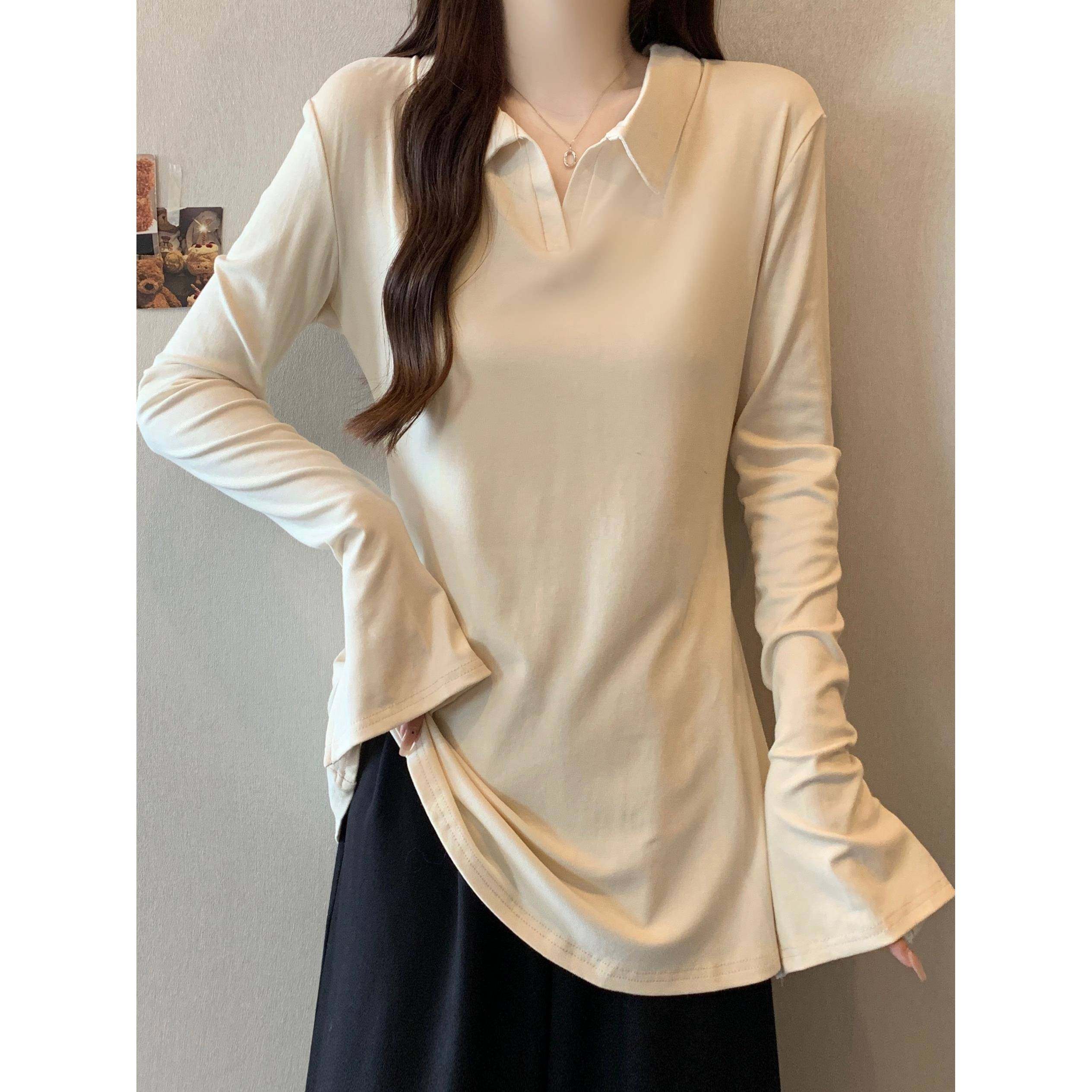 大码中长款v领长袖t恤打底衫女春季胖mm显瘦宽松遮肉内搭正0116r,女装/女士精品,T恤,淘宝优惠券,粉丝福利购,淘宝优惠卷