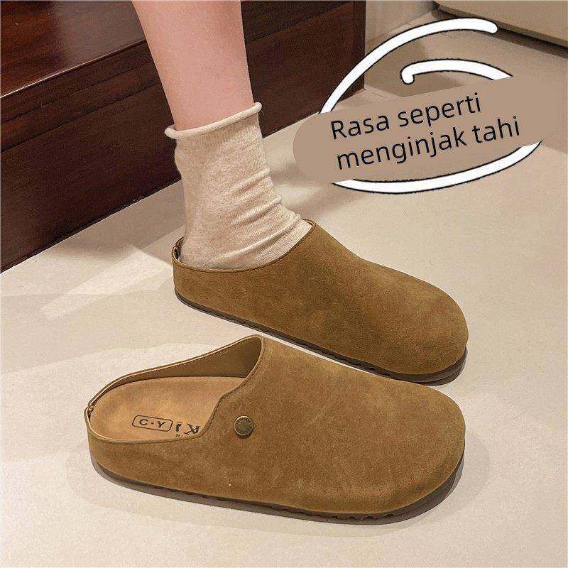 平底勃肯半拖鞋女2026春季覆古34码懒人新款外穿软底孕妇包0123r,女鞋,勃肯鞋/软木鞋,淘宝优惠券,粉丝福利购,淘宝优惠卷