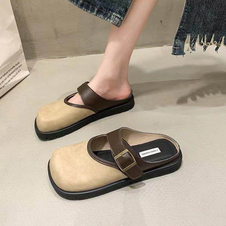 法式包头半拖鞋女外穿夏季2026年新款春季方头覆古百搭勃肯0124r,女鞋,勃肯鞋/软木鞋,淘宝优惠券,粉丝福利购,淘宝优惠卷