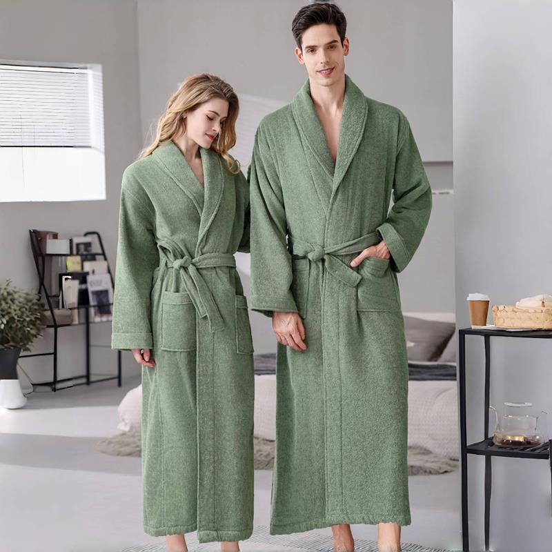 秋冬浴袍女款2025新款情侣睡衣加长款男士睡袍1009c