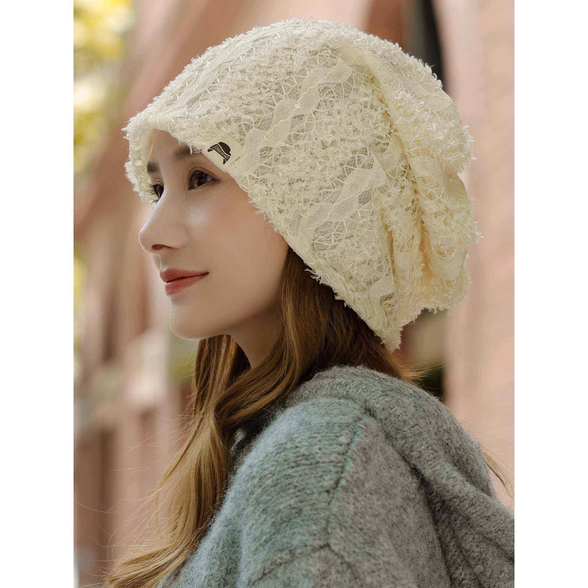 帽子女款秋冬季保暖洋气堆堆帽2025新款显脸小包头冷帽大头1214r