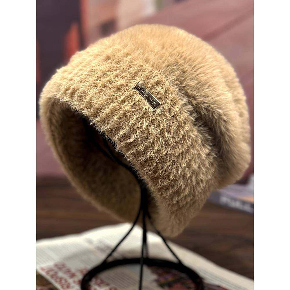 帽子女款秋冬季保暖防寒护耳毛线帽2025新款时尚针织帽潮流1214r