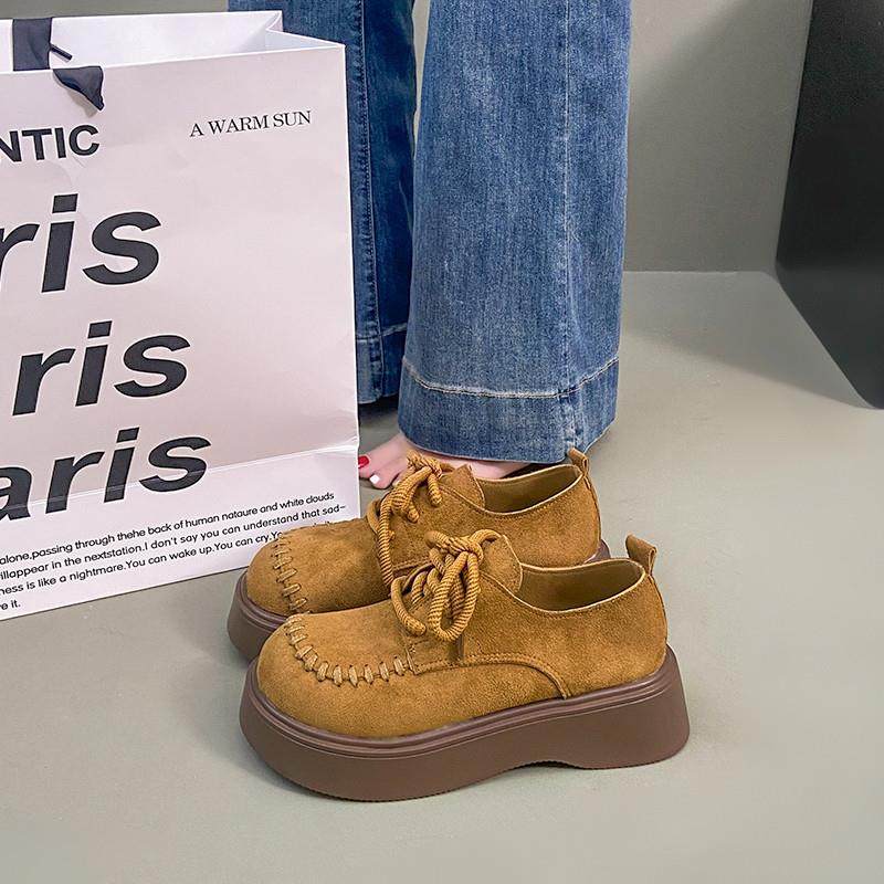 春季乐福鞋女2026新款英伦风全包系带勃肯鞋软底厚底增高单0121n,女鞋,浅口单鞋,淘宝优惠券,粉丝福利购,淘宝优惠卷
