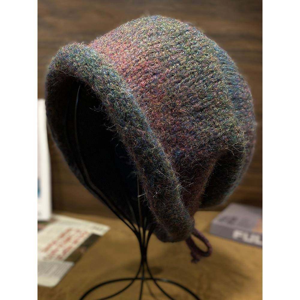 帽子女秋冬大头围时尚毛线帽2025新款洋气显脸小堆堆帽针织1214r