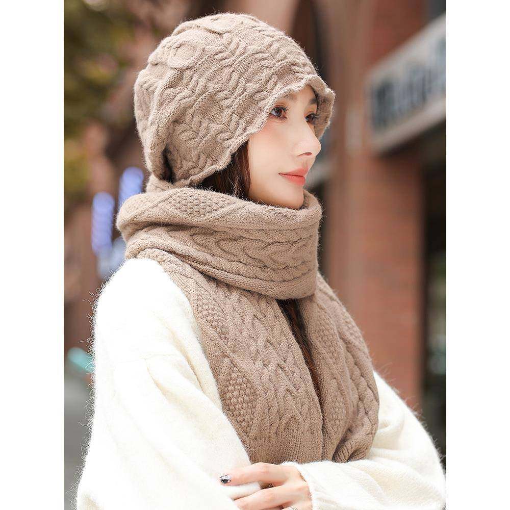 帽子女士秋冬季保暖堆堆帽2025新款洋气显脸小毛线帽大头围1214r