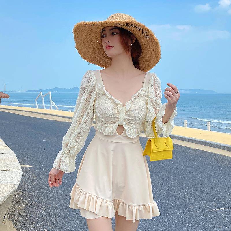 泳衣女大码胖mm200斤连体保守遮肚显瘦温泉0930z