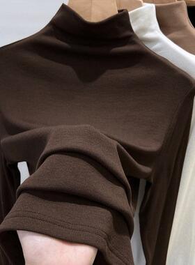 中领美拉德内搭打底衫女春季新款大码胖修身打底0102h