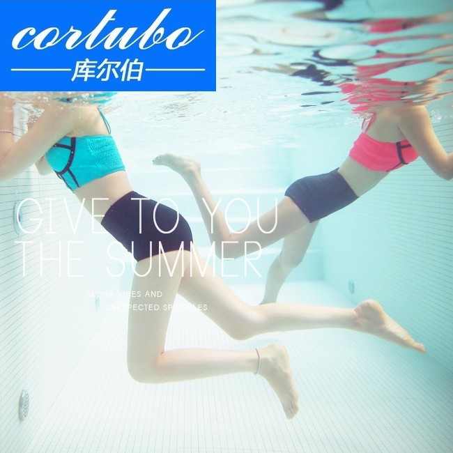 [cortubo库尔伯旗舰店比基尼]CORTUBO独女百搭单高腰泳裤遮肚月销量0件仅售876.4元