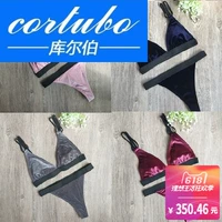 CORTUBO Bikini Counter Plush Vải đặc biệt Phụ nữ Bikini Áo tắm Tam giác Bikini - Bikinis đồ bơi nữ đẹp kín đáo