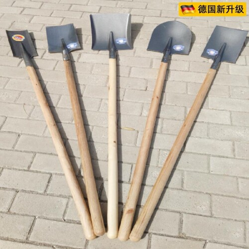 德国品质铁锹农用工具锰钢铲子户外园林家用松土大钢锹铁锨铁锹头
