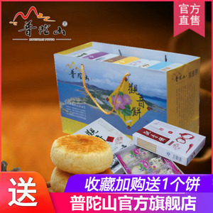 普陀山特产观音饼200g/10盒装浙江宁波特产馅饼 老式糕点素食早点