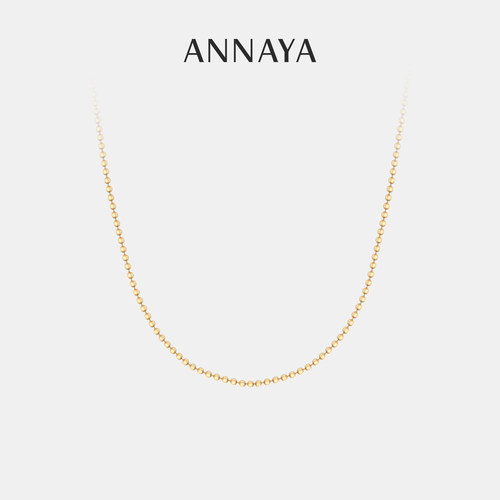 Annaya项链18K金项链k黄金锁骨链轻奢小众高级感颈链节日礼物女款